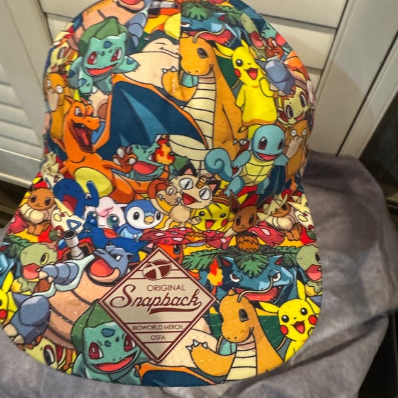 Colorful Pokémon Nintendo Pikachu Snapback Hat OSFA‎ - Picture 3 of 5